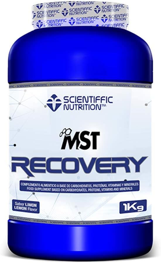 Scientiffic Nutrition - Recovery, Bebida Post Entreno para una Rápida Recuperación Muscular con Hidratos de Carbono, Hidrolizado y Proteína de Suero de Leche - 1kg, Sabor Limón.