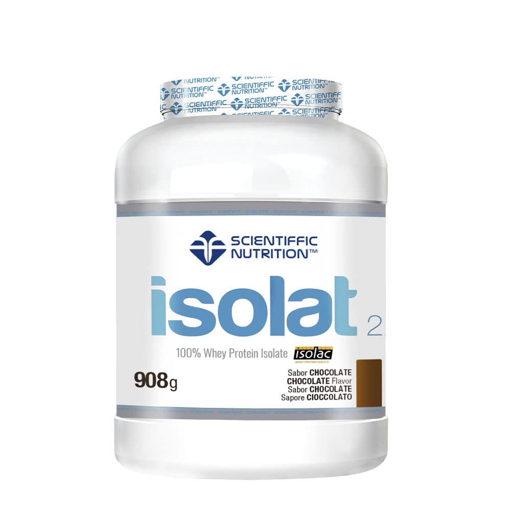Scientiffic Nutrition - Isolat 2.0, Whey Protein, Suplemento de Proteina Aislada ISO con Lactasa, Proteina de Suero de Leche en Polvo - 2Kg, Chocolate.