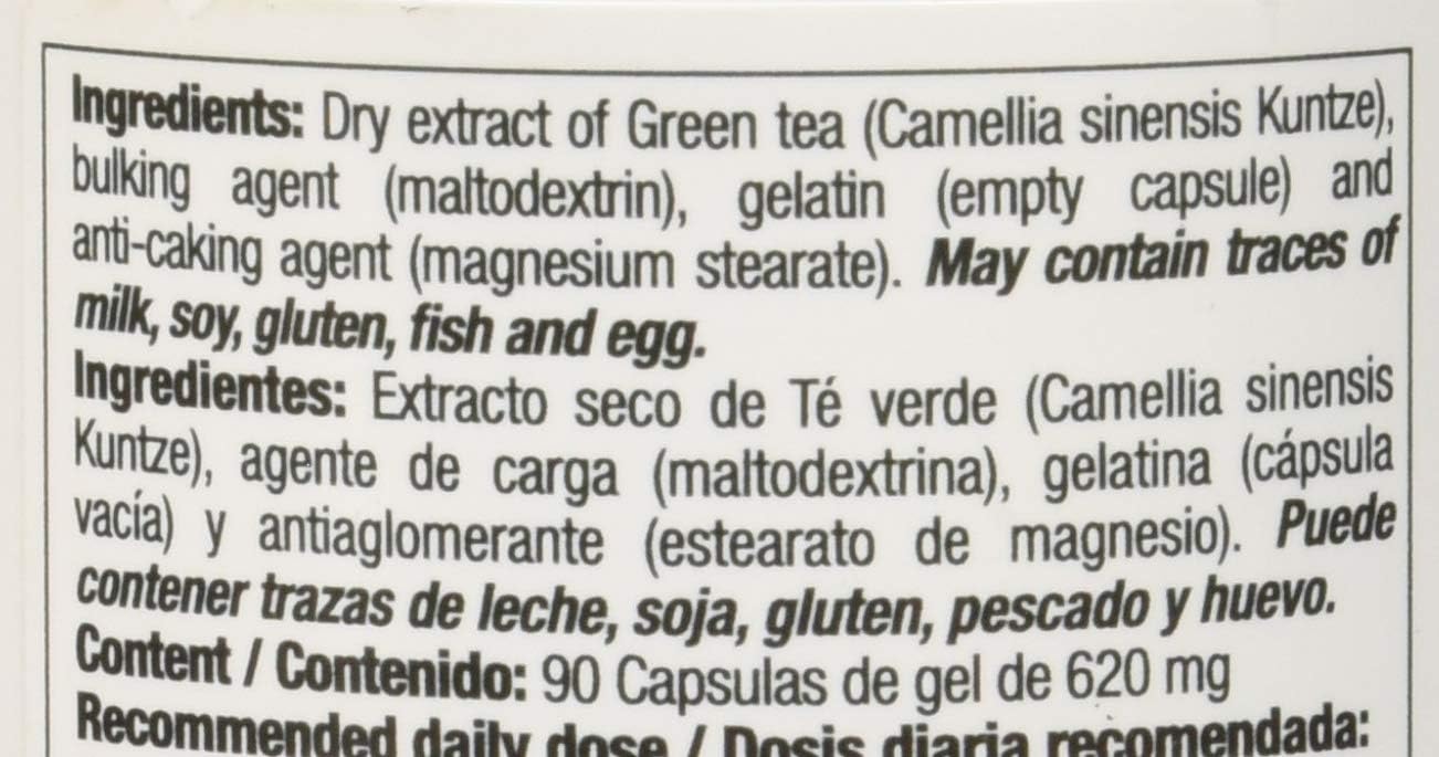 Quamtrax Nutrition - Green Tea - 90 capsules - Concentrated extract, metabolism support and general well-being