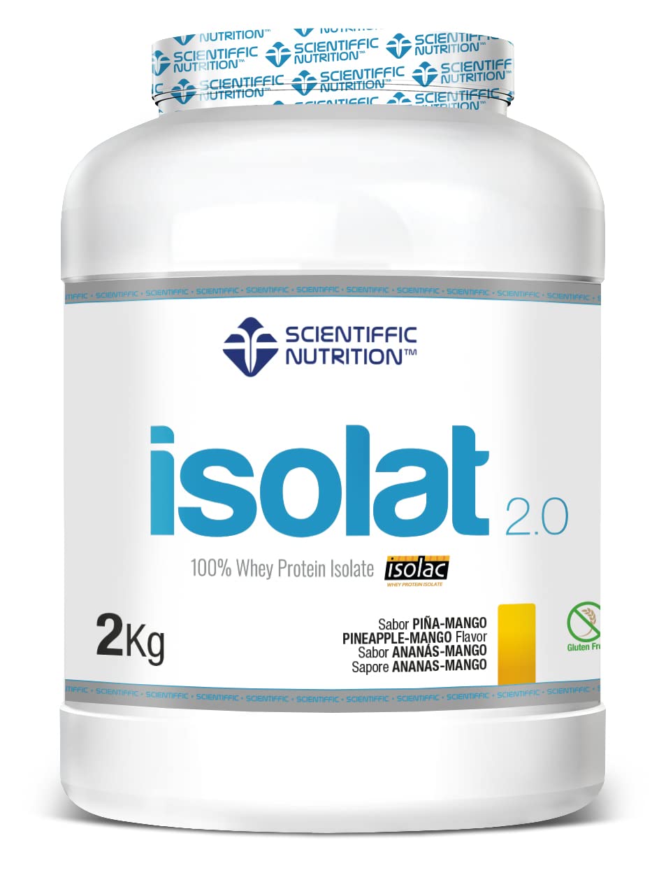 Scientiffic Nutrition - Isolat 2.0, Whey Protein, Suplemento de Proteina Aislada ISO con Lactasa, Proteina de Suero de Leche en Polvo - 2Kg, Chocolate.