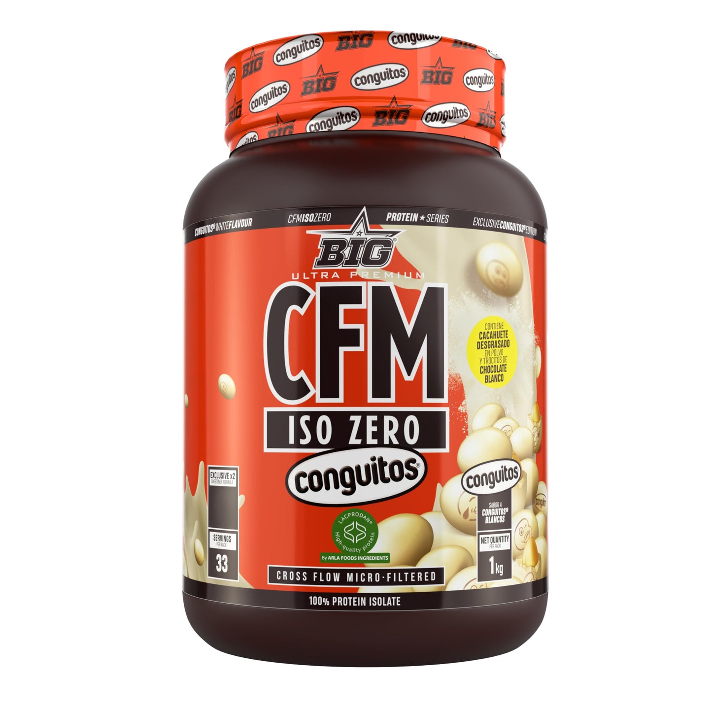 Proteina Isolada - Proteinas Whey para Masa Muscular - Whey Protein Isolate - Proteína en Polvo Materia Prima Premium Sin Grumos, Baja en Lactosa, Sin Azúcares Añadidos (2Kg, White Chocolate)