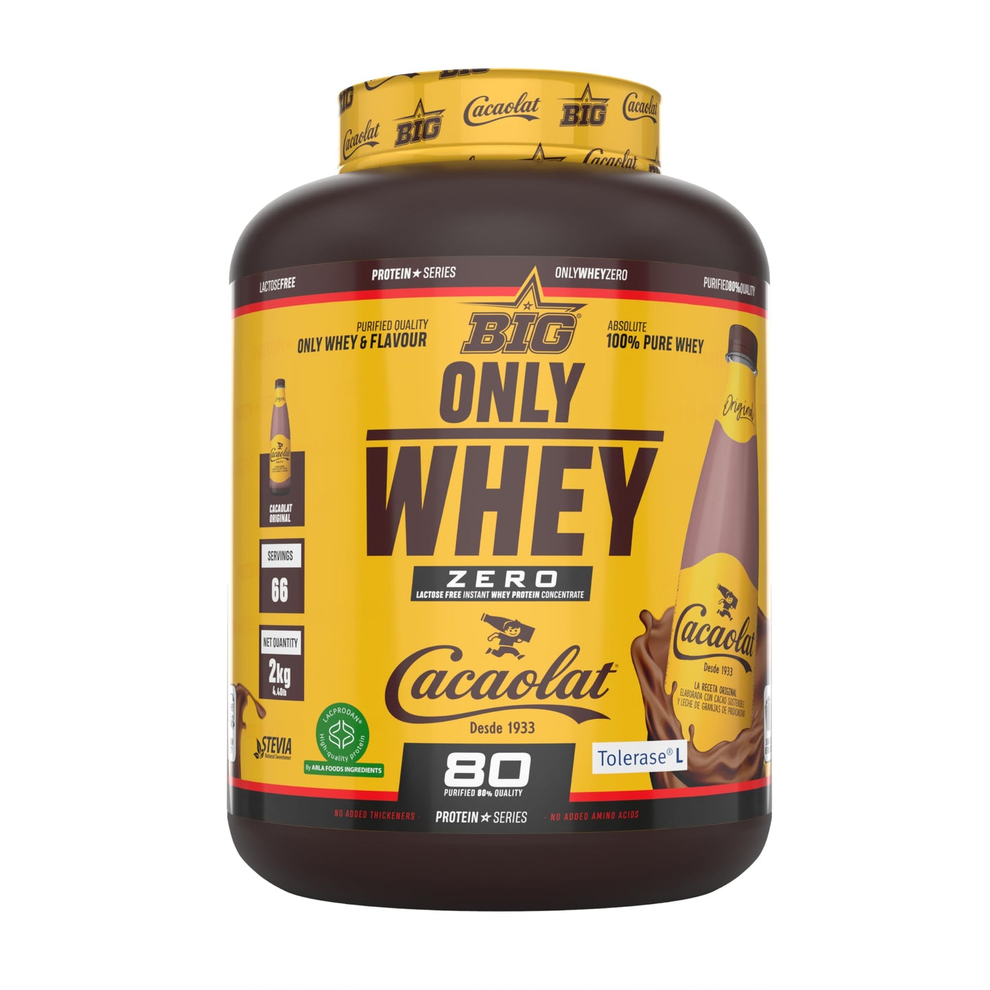 Proteinas Whey - Proteina en Polvo para Desarrollo de Masa Muscular y Recuperación - Materia Prima Premium - Whey Protein Sin Lactosa, Sin Azúcar, Sin Grumos (2Kg, Belgian Chocolate)