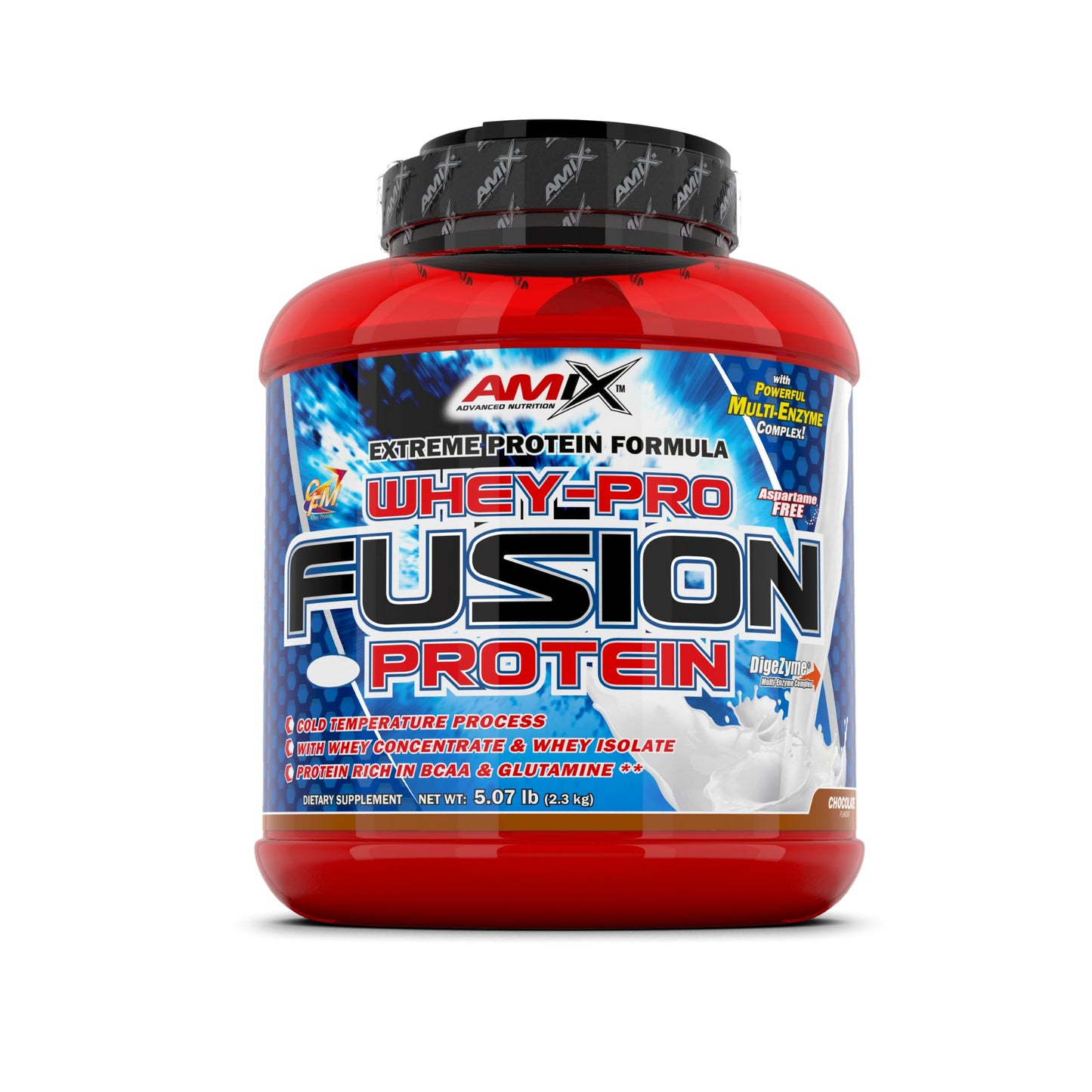 AMIX, Proteína Whey, Pure Fusión, Concentrado de Suero Ultra Filtrado, Sabor Cookie Crema, Proteínas para Aumentar Masa Muscula, Proteína Isolada con Splenda, Contiene L-glutamina , 1 Kg
