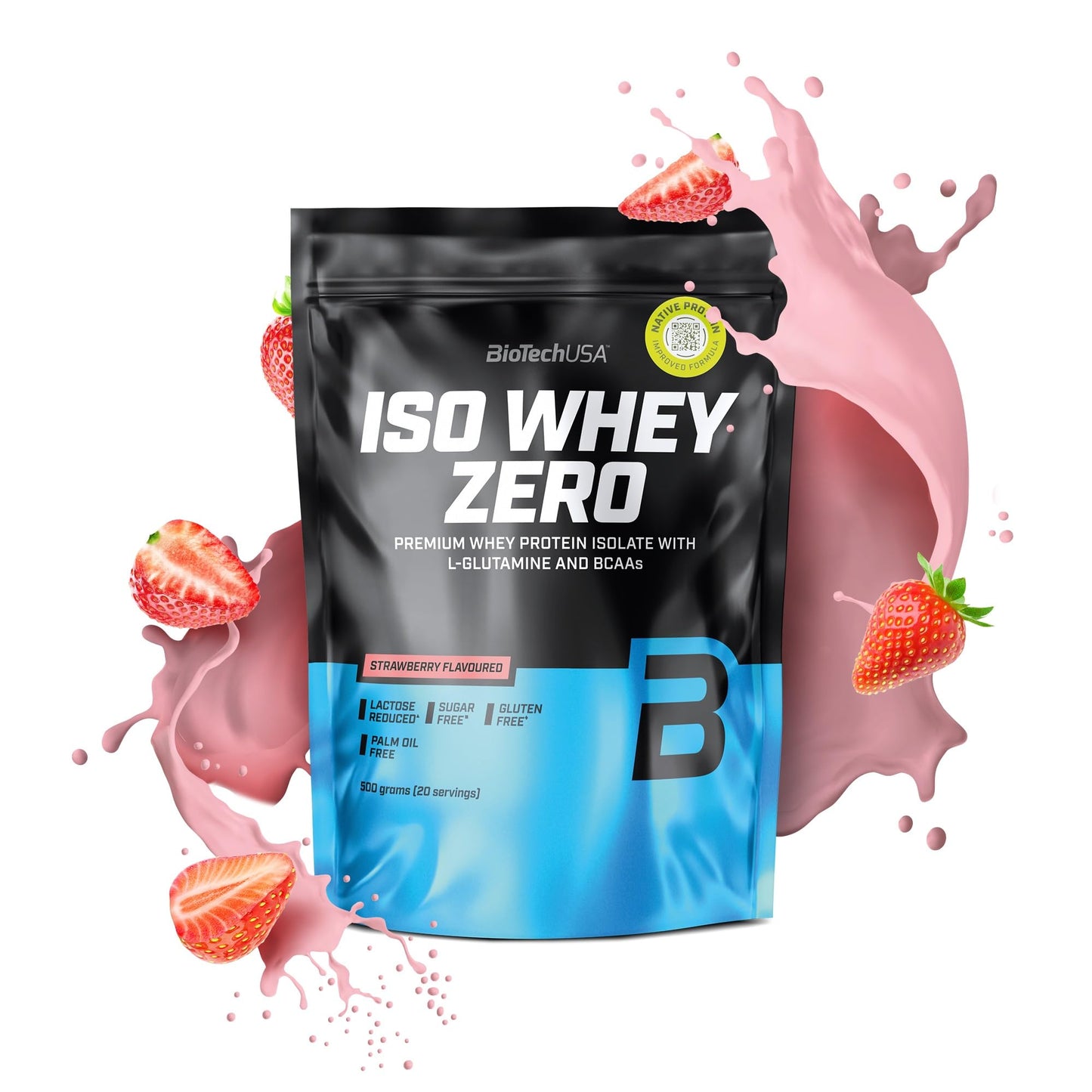 BioTechUSA Iso Whey Zero | Premium Whey Protein Isolate | Grass-Fed | Enzyme-Free | Sugar- and Gluten-free, 908 g, Chocolate