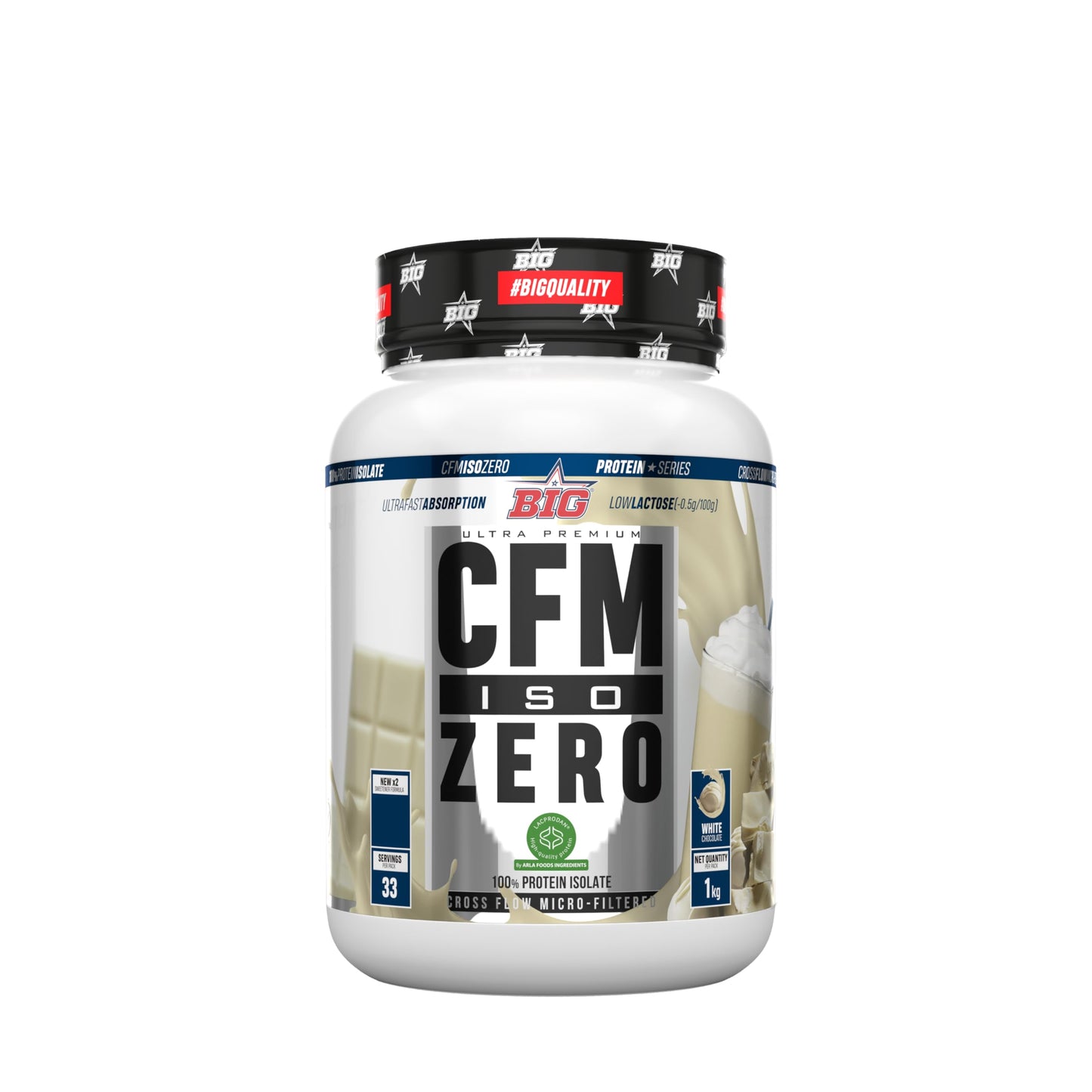 Proteina Isolada - Proteinas Whey para Masa Muscular - Whey Protein Isolate - Proteína en Polvo Materia Prima Premium Sin Grumos, Baja en Lactosa, Sin Azúcares Añadidos (2Kg, White Chocolate)