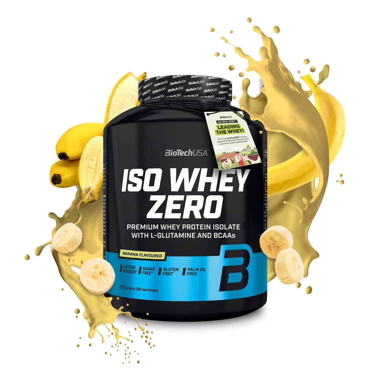 BioTechUSA Iso Whey Zero | Premium Whey Protein Isolate | Grass-Fed | Enzyme-Free | Sugar- and Gluten-free, 908 g, Chocolate