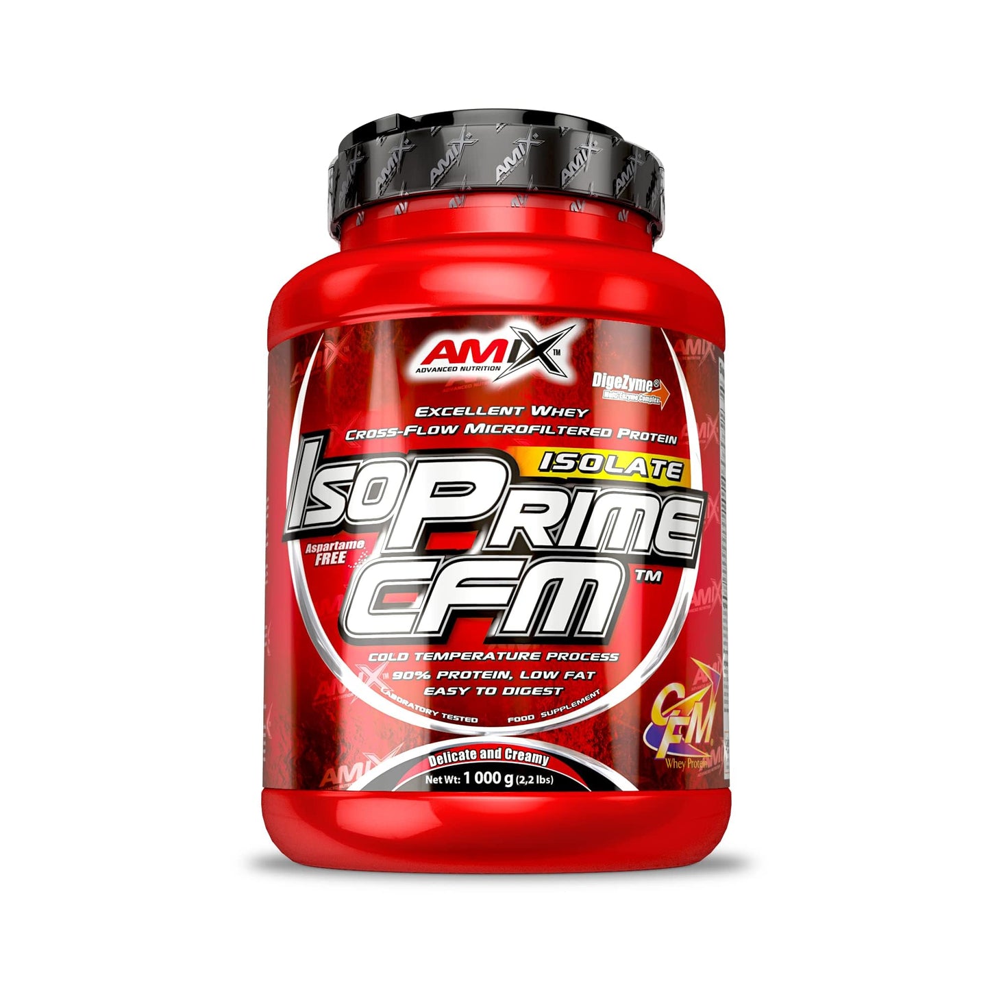 AMIX - Proteína Isolada Isoprime CFM, 1 Kg - Gran Aporte de Aminoácidos - Contiene Enzimas Digestivas - Libre de Aspartamo, Proteínas para Aumentar Masa Muscular, Sabor Chocolate