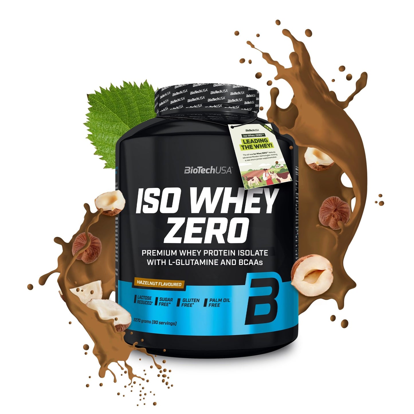 BioTechUSA Iso Whey Zero | Premium Whey Protein Isolate | Grass-Fed | Enzyme-Free | Sugar- and Gluten-free, 908 g, Chocolate