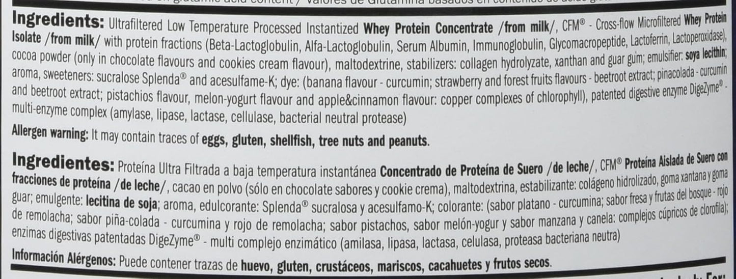 AMIX, Proteína Whey, Pure Fusión, Concentrado de Suero Ultra Filtrado, Sabor Cookie Crema, Proteínas para Aumentar Masa Muscula, Proteína Isolada con Splenda, Contiene L-glutamina , 1 Kg