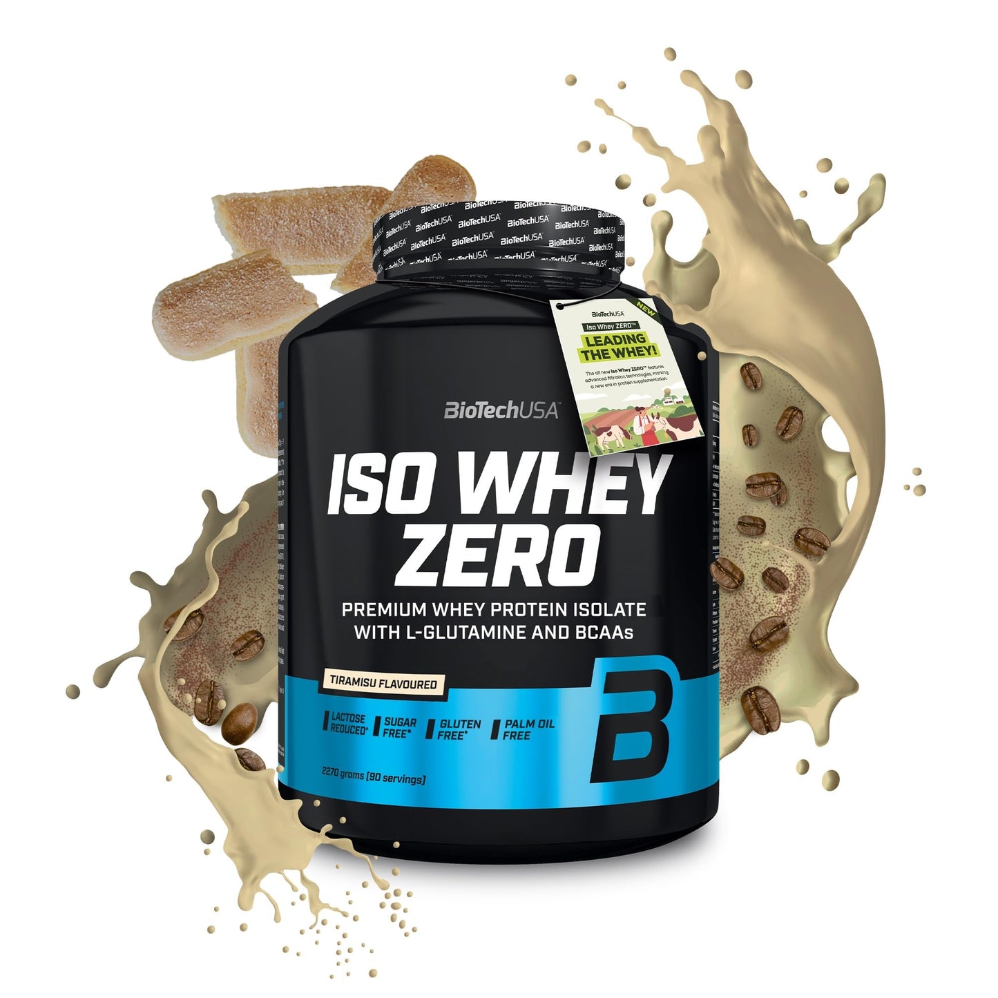 BioTechUSA Iso Whey Zero | Premium Whey Protein Isolate | Grass-Fed | Enzyme-Free | Sugar- and Gluten-free, 908 g, Chocolate