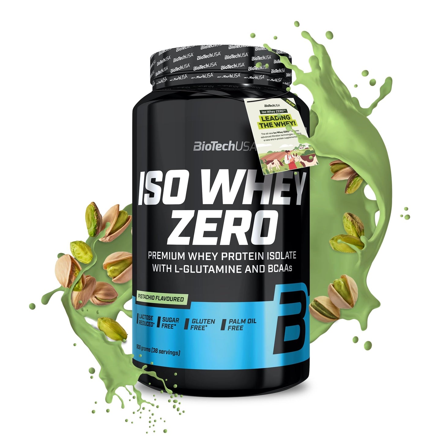 BioTechUSA Iso Whey Zero | Premium Whey Protein Isolate | Grass-Fed | Enzyme-Free | Sugar- and Gluten-free, 908 g, Chocolate