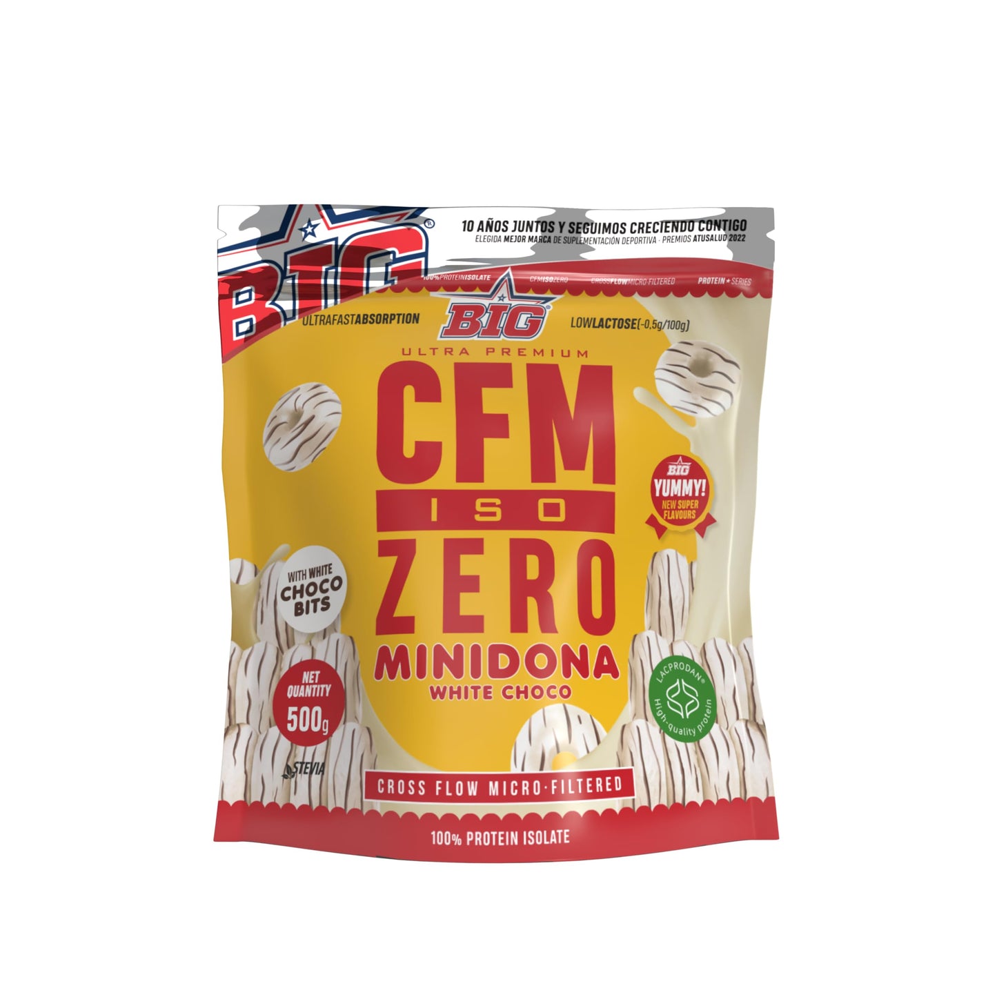 BIG - Proteina Isolada - Proteinas Whey para Masa Muscular - Whey Protein Isolate - Proteína en Polvo Materia Prima Premium Sin Grumos, Baja en Lactosa, Sin Azúcares Añadidos (1kg,Cacaolat)
