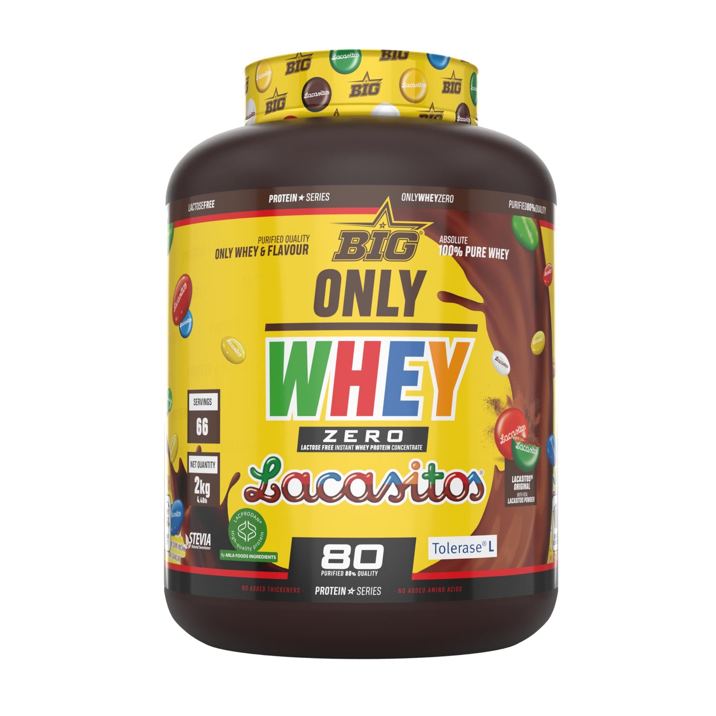Proteinas Whey - Proteina en Polvo para Desarrollo de Masa Muscular y Recuperación - Materia Prima Premium - Whey Protein Sin Lactosa, Sin Azúcar, Sin Grumos (2Kg, Belgian Chocolate)