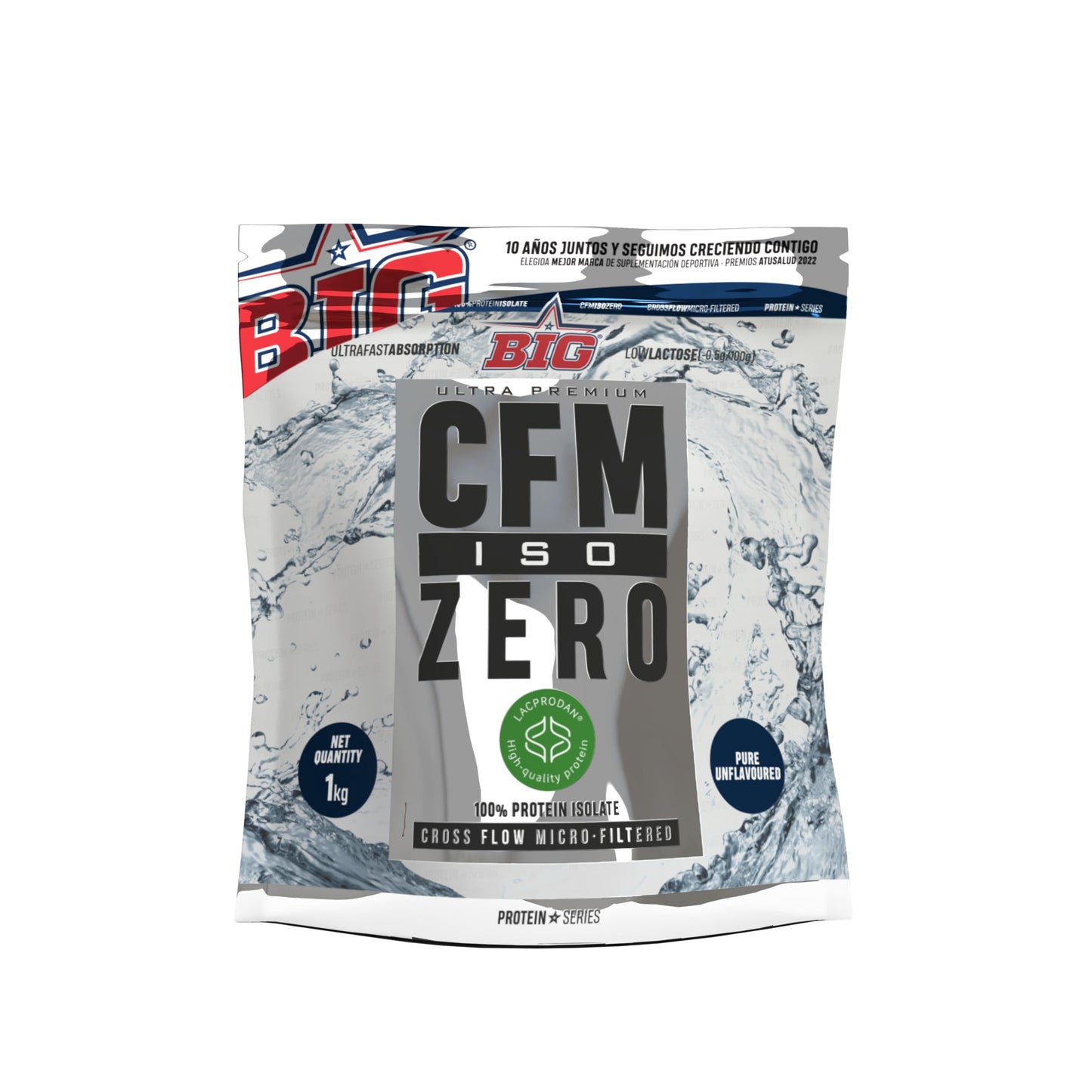 BIG - Proteina Isolada - Proteinas Whey para Masa Muscular - Whey Protein Isolate - Proteína en Polvo Materia Prima Premium Sin Grumos, Baja en Lactosa, Sin Azúcares Añadidos (1kg,Cacaolat)