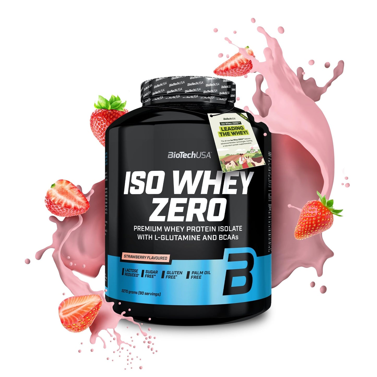 BioTechUSA Iso Whey Zero | Premium Whey Protein Isolate | Grass-Fed | Enzyme-Free | Sugar- and Gluten-free, 908 g, Chocolate