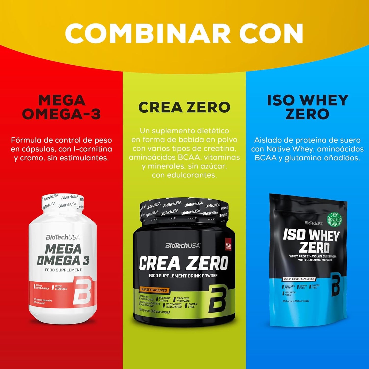 BioTechUSA EAA Zero - Essential Amino Acid Power | 7160mg EAA/porción | Proporción recomendada por la OMS | Sin azúcar, sin gluten, 350 g, Limón