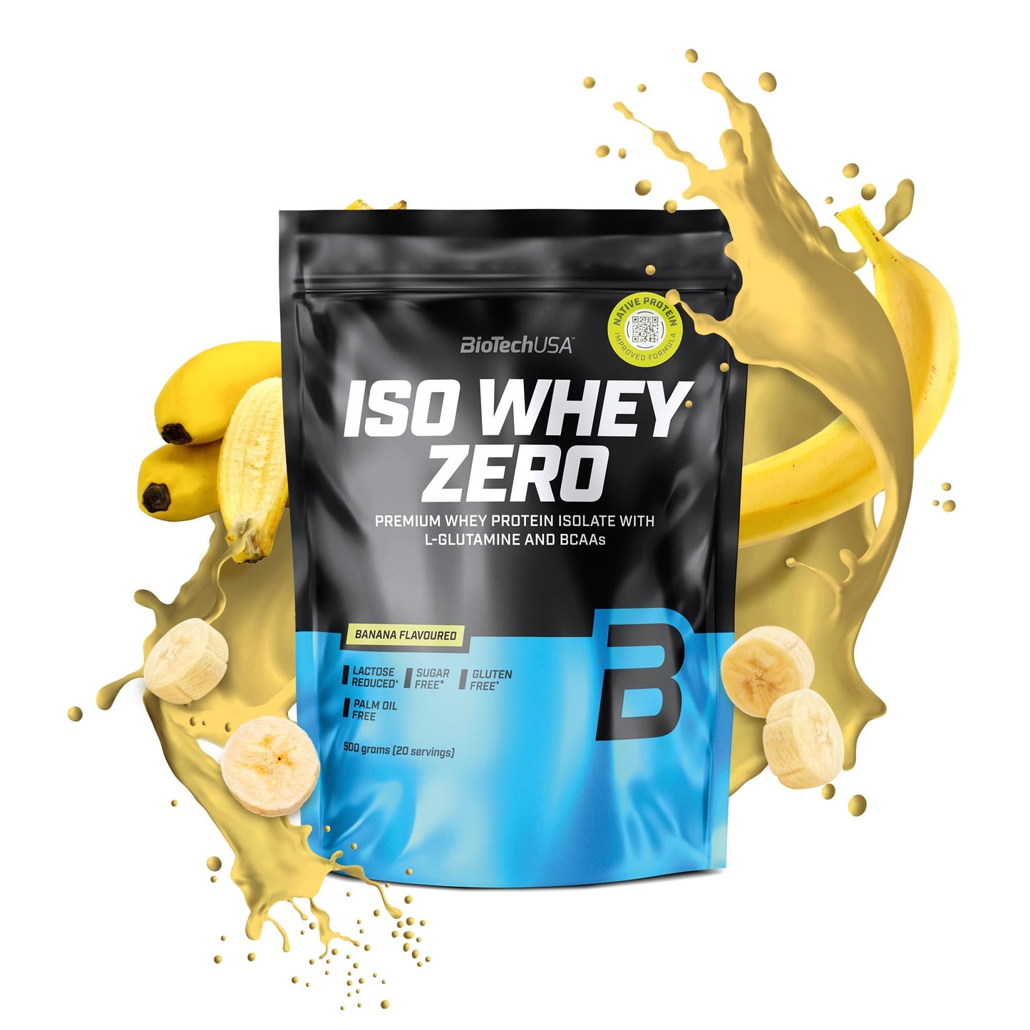 BioTechUSA Iso Whey Zero | Premium Whey Protein Isolate | Grass-Fed | Enzyme-Free | Sugar- and Gluten-free, 908 g, Chocolate