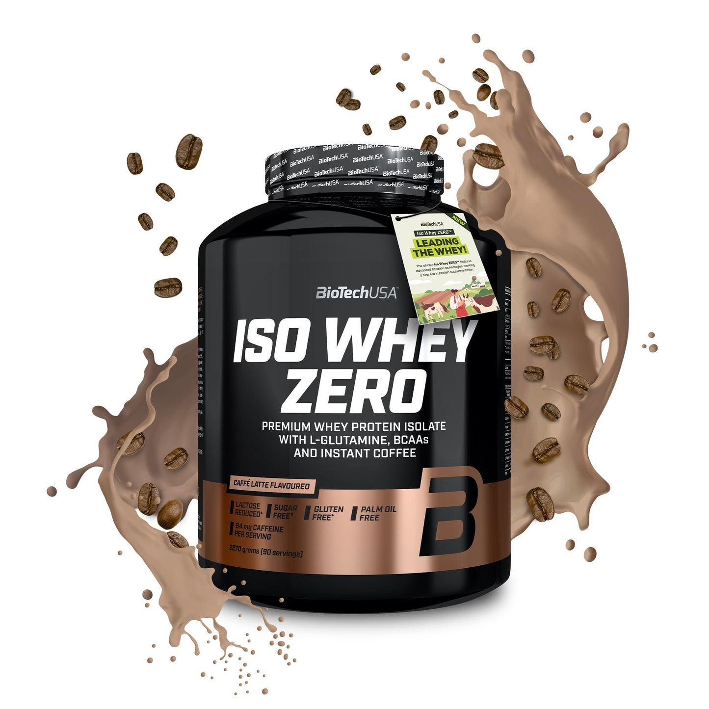 BioTechUSA Iso Whey Zero | Premium Whey Protein Isolate | Grass-Fed | Enzyme-Free | Sugar- and Gluten-free, 908 g, Chocolate