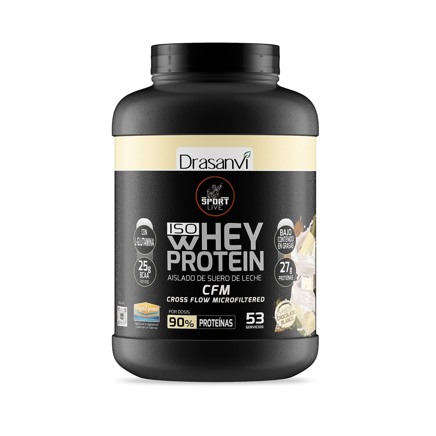 Drasanvi WHEY PROTEIN AISLADO DOBLE CHOCOLATE 2,2KG SPORT LIVE