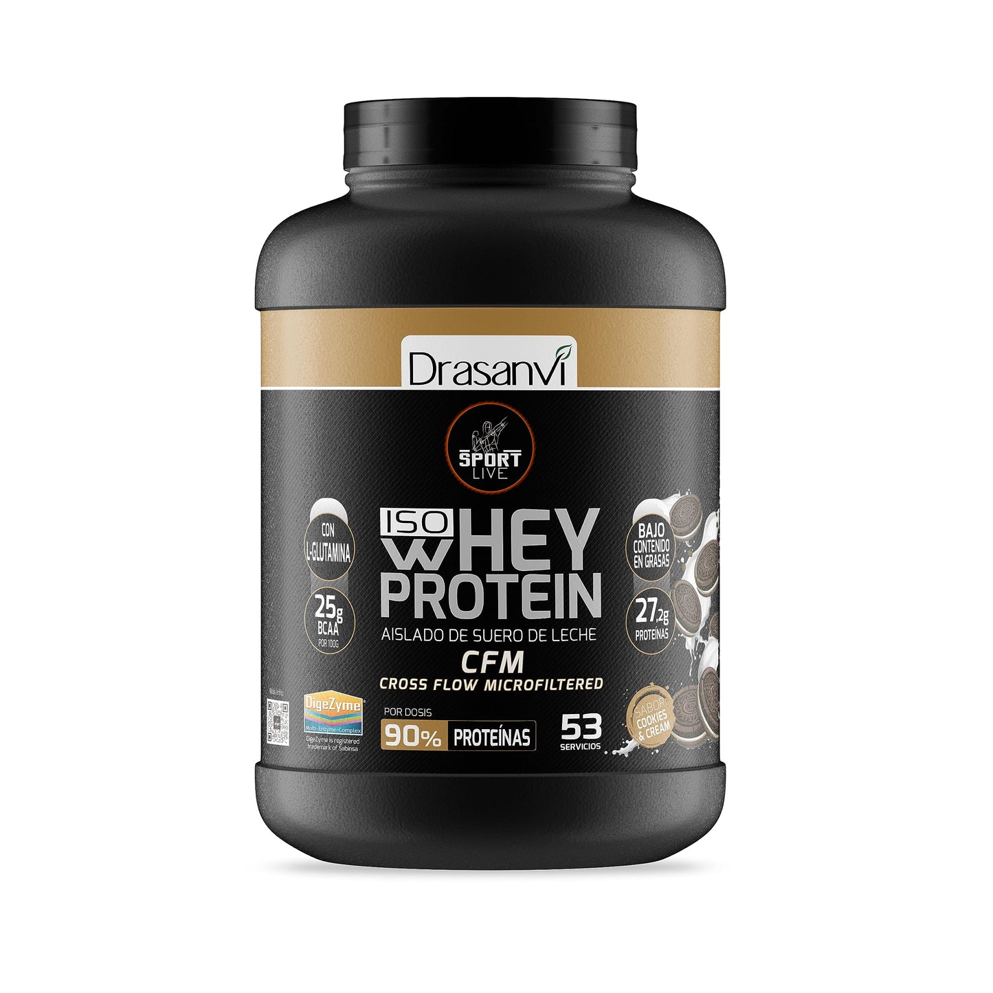 Drasanvi WHEY PROTEIN AISLADO DOBLE CHOCOLATE 2,2KG SPORT LIVE
