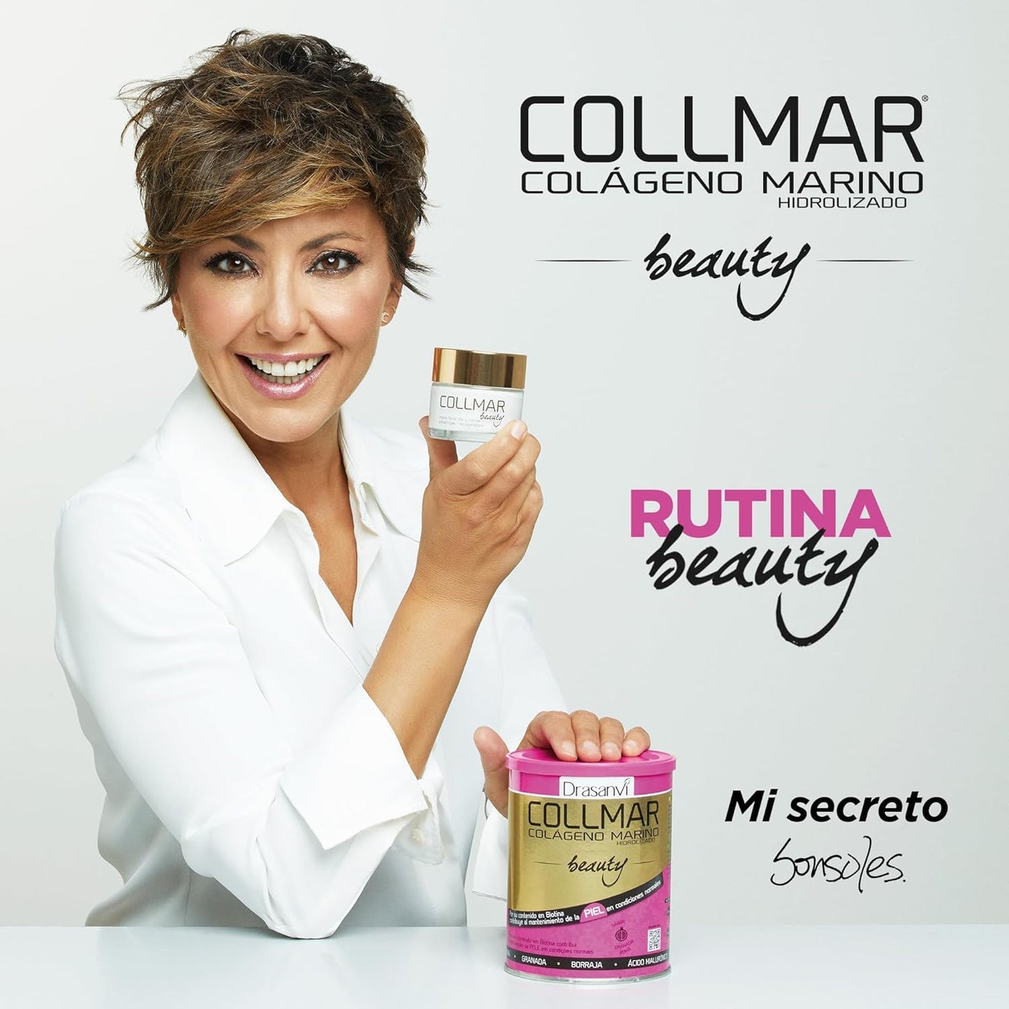 DRASANVI COLLMAR BEAUTY COLAGENO MARINO PARA LA PIEL | Colageno Hidrolizado con Vitamina C Natural, Biotina y Acido Hialuronico| Piel Bonita e Hidratada| Sabor Granada | 275 GR