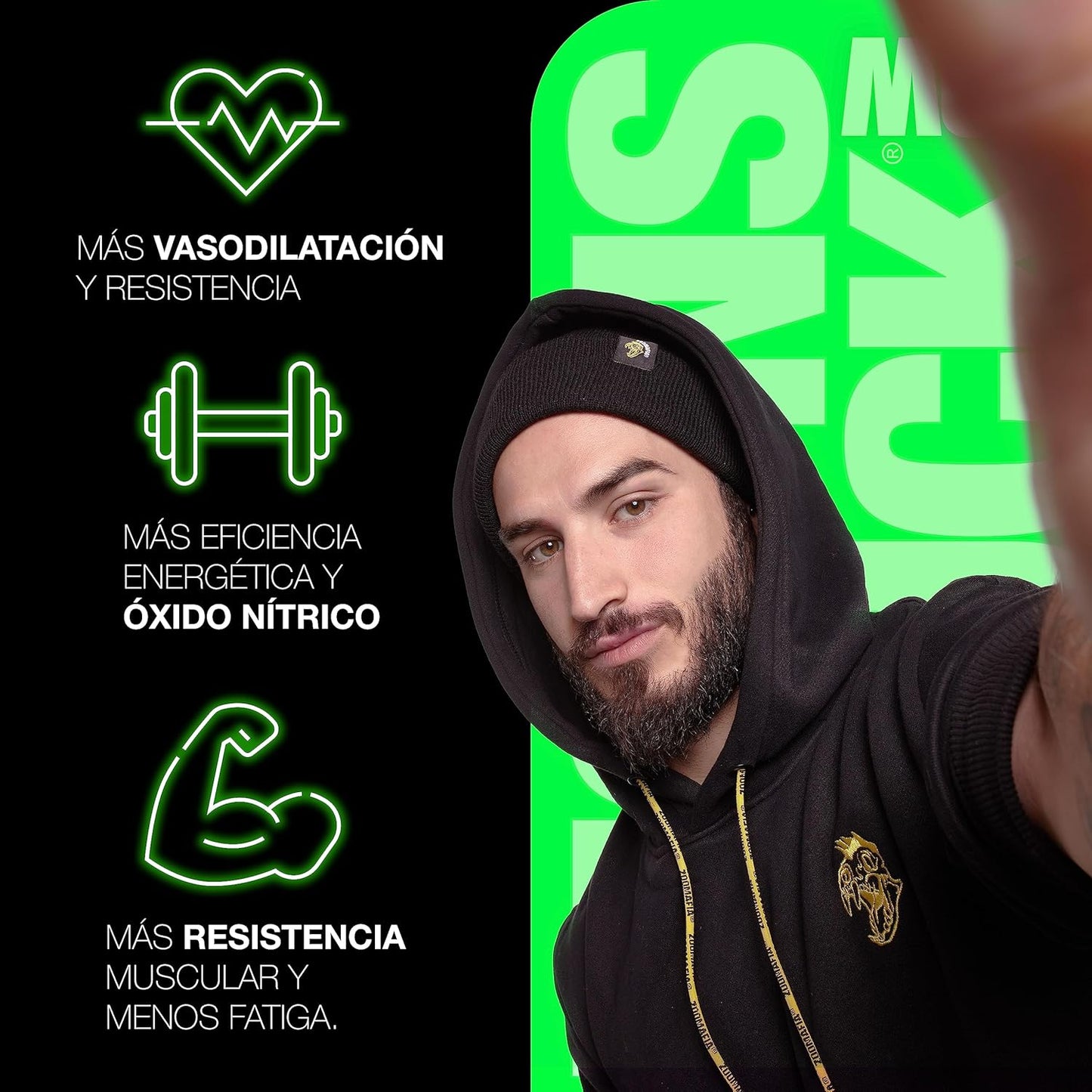 MOONSTRUCK GLOW Preentreno de Zoomad Labs | Cafeína | 16g de óxido nítrico y pump | Incrementa Energía y entrenamiento | Envase Premium 3D con Brillo en la Oscuridad (Sabor chuche de melocotón)