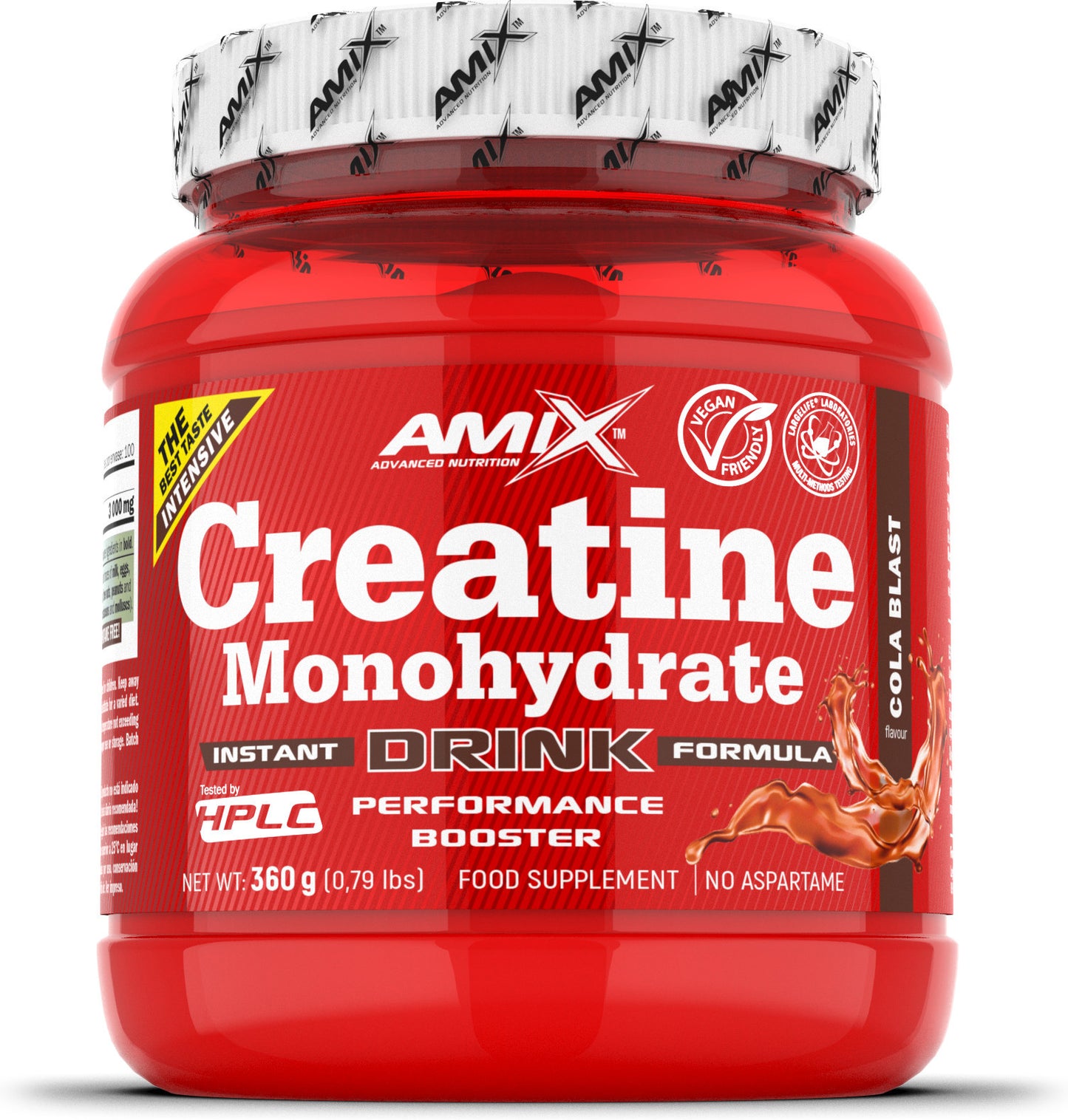 Amix Creatina Monohidrato Powder Drink 360 gr - Mejora el Rendimiento Deportivo - Aumenta la Masa Muscular - Perfecta para Deportistas
