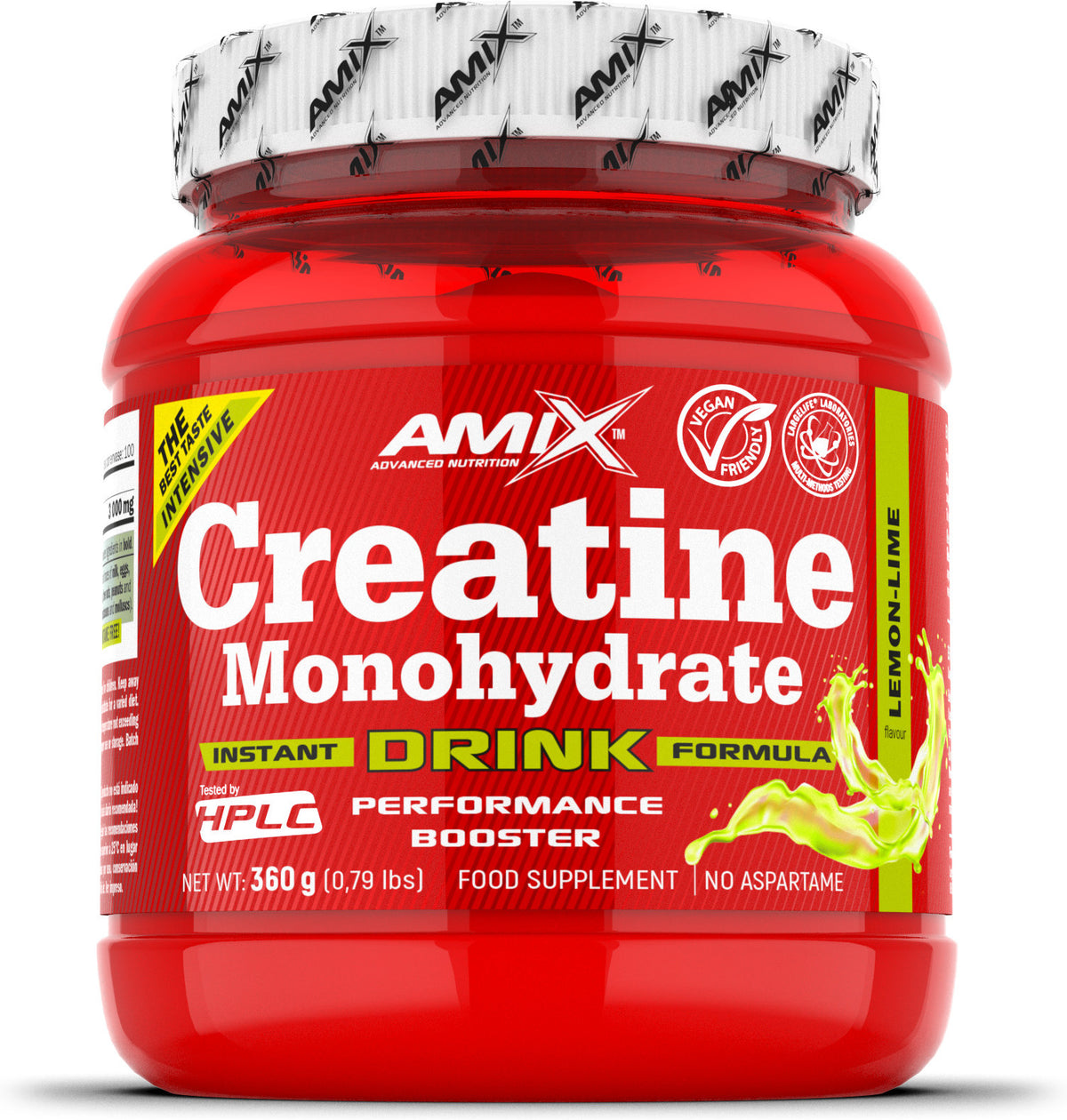 Amix Creatine Powder Drink - Creatina monohidrato 360 g, Lima-limón