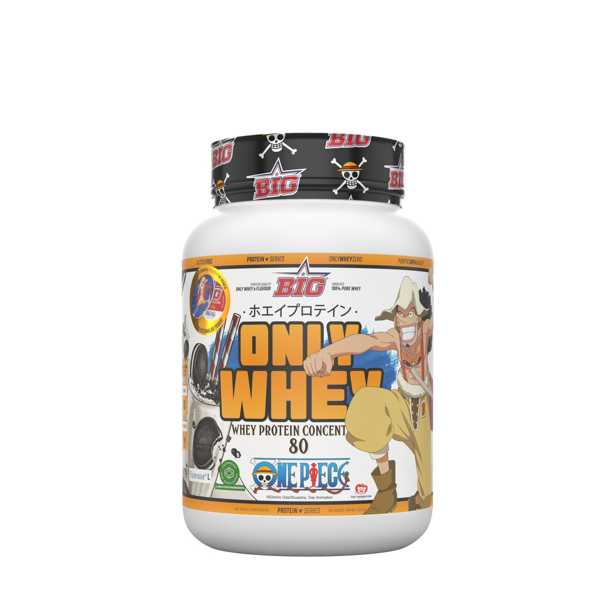 BIG One Piece Whey - Proteína de suero, 1 kg, Cookies and cream