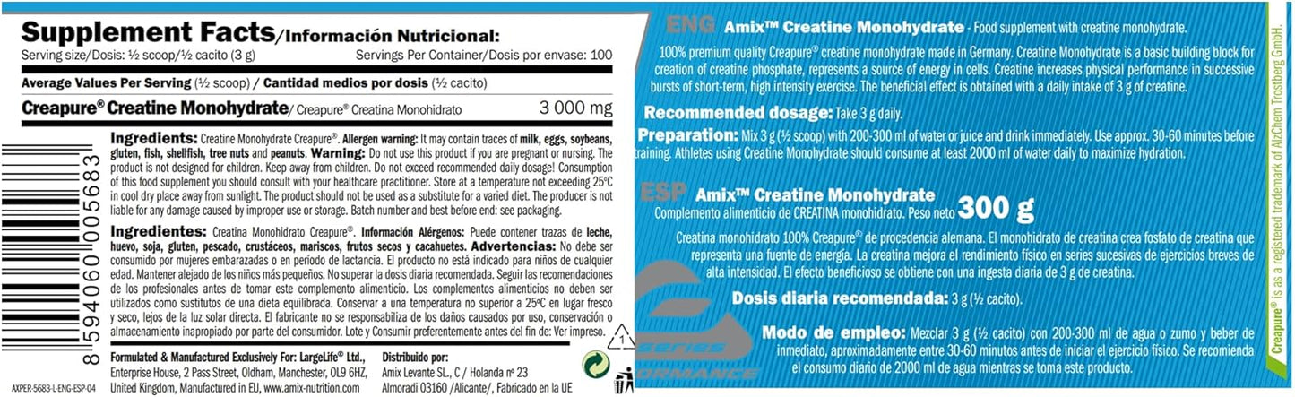 AMIX Creatina Creapure 300gr