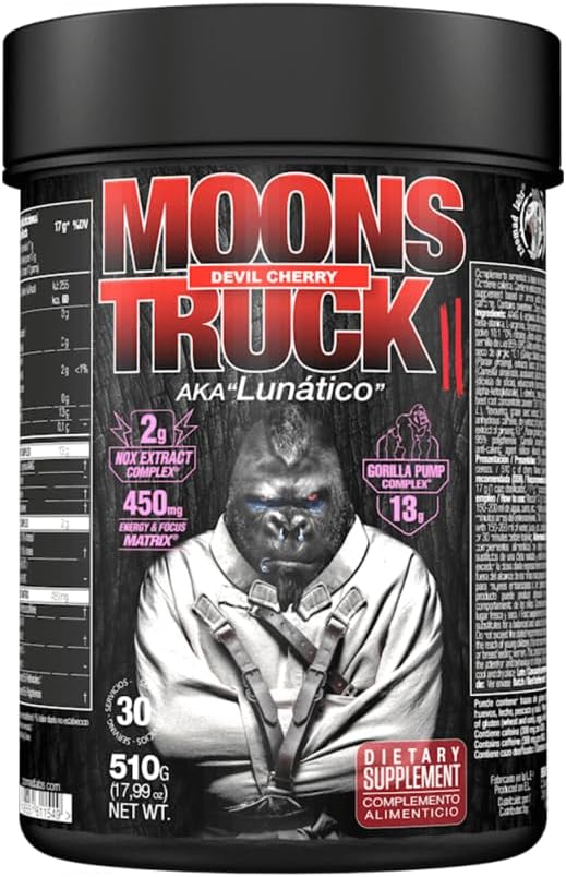 Moonstruck II, Polvos Pre Entreno, Suplemento para Deportistas, Pre Workout en Polvo con Cafeína, Extractos Vegetales - 510 g
