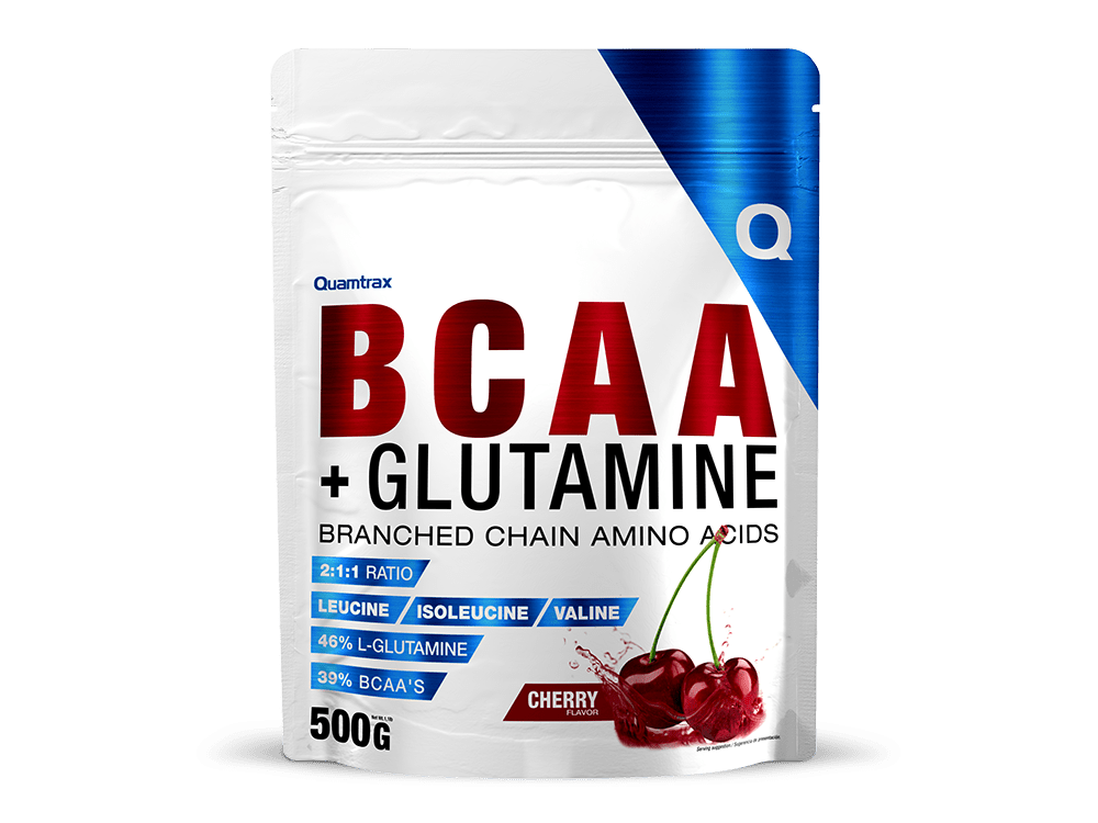Quamtrax BCAA + Glutamina 500 g sabor Cereza