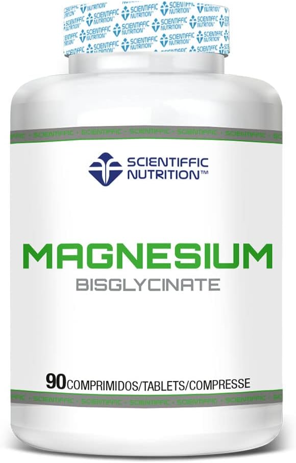 Scientiffic Nutrition - Magnesium Bisglycinate 300mg, Comprimidos de Magnesio Bisglicinato y Vitamina B6, Complemento Alimenticio de Alta Absorción, 90 Cápsulas.