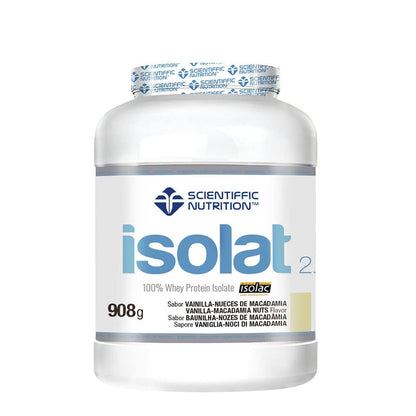 Scientiffic Nutrition - Isolat 2.0, Whey Protein, Suplemento de Proteina Aislada ISO con Lactasa, Proteina de Suero de Leche en Polvo - 2Kg, Chocolate.