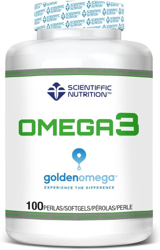 Scientiffic Nutrition - Omega 3 Cápsulas Aceite de Pescado 2000mg, Contiene EPA, DHA y Vitamina E, Mantiene los Niveles de Colesterol - 100 Perlas.