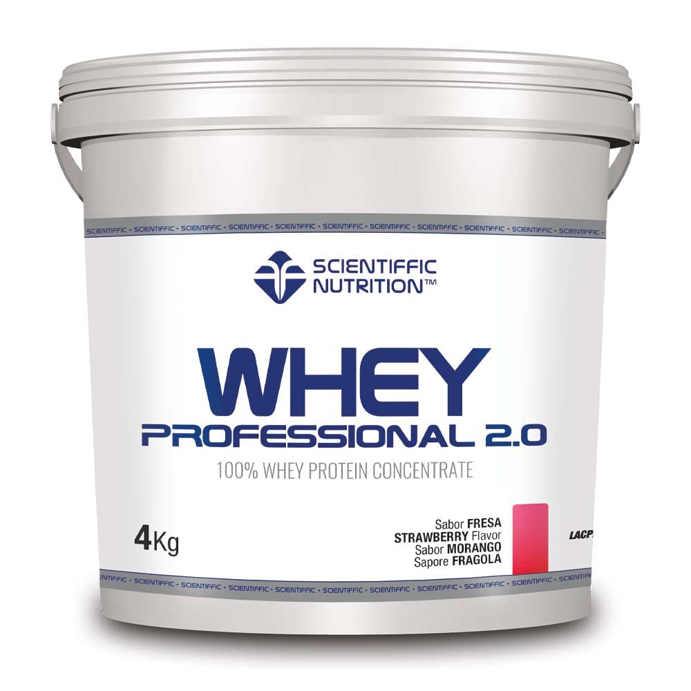 Scientiffic Nutrition - Whey Professional 2.0 Proteinas Whey en Polvo 100% Pura, para Aumentar la Masa Muscular, con Enzimas Digestivas y Lactasa - 2kg, Sabor Chocolate.