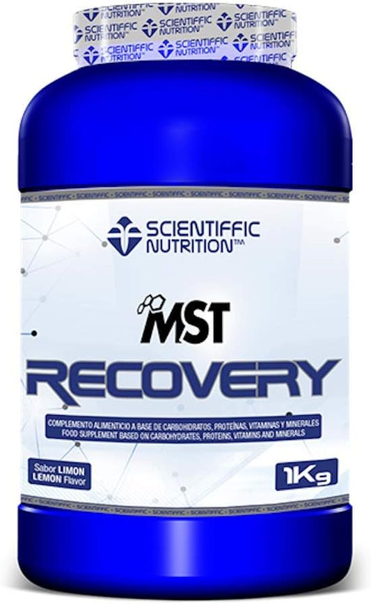 Scientiffic Nutrition - Recovery, Bebida Post Entreno para una Rápida Recuperación Muscular con Hidratos de Carbono, Hidrolizado y Proteína de Suero de Leche - 1kg, Sabor Limón.