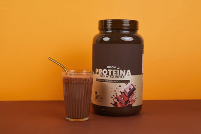 Grow Wellness - Salted Chocolate Isolate Protein | Premium Ingredients | 1 kg Container