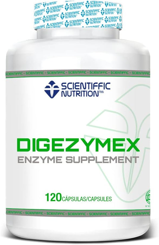 Scientiffic Nutrition - Digezymex, Enzimas Digestivas para Mejorar la Digestión y Reducir la Acidez - 120 Cápsulas Digezyme.