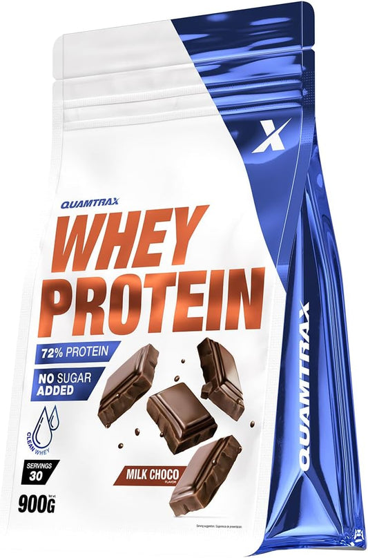 Quamtrax Nutrition - Whey Protein (Whey Protein) - High protein content, support in muscle growth and energy (900g, Chocolate)