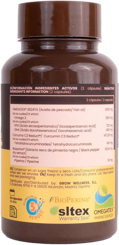 Grow Wellness - Omega 3+ | OMEGATEX | Pack of 60 capsules