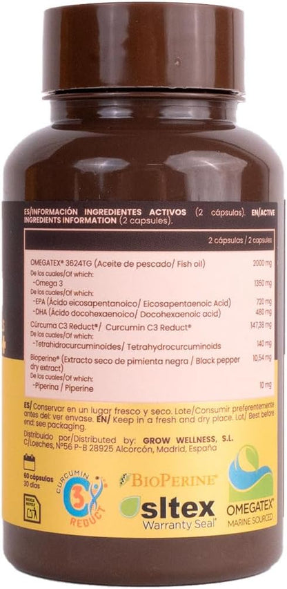 Grow Wellness - Omega 3+ | OMEGATEX | Pack of 60 capsules