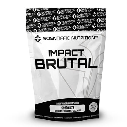Scientiffic Nutrition - Brutal Impact, Ganador de Peso y Masa Muscular, Mass Gainer con Carbohidratos, Proteina de Suero y Aminoácidos como la Creatina - 3Kg, Sabor Chocolate.