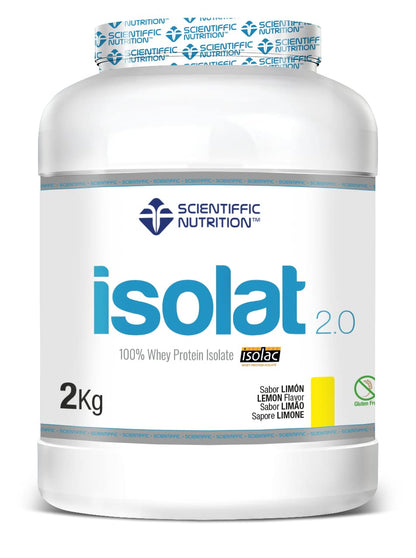 Scientiffic Nutrition - Isolat 2.0, Whey Protein, Suplemento de Proteina Aislada ISO con Lactasa, Proteina de Suero de Leche en Polvo - 2Kg, Chocolate.