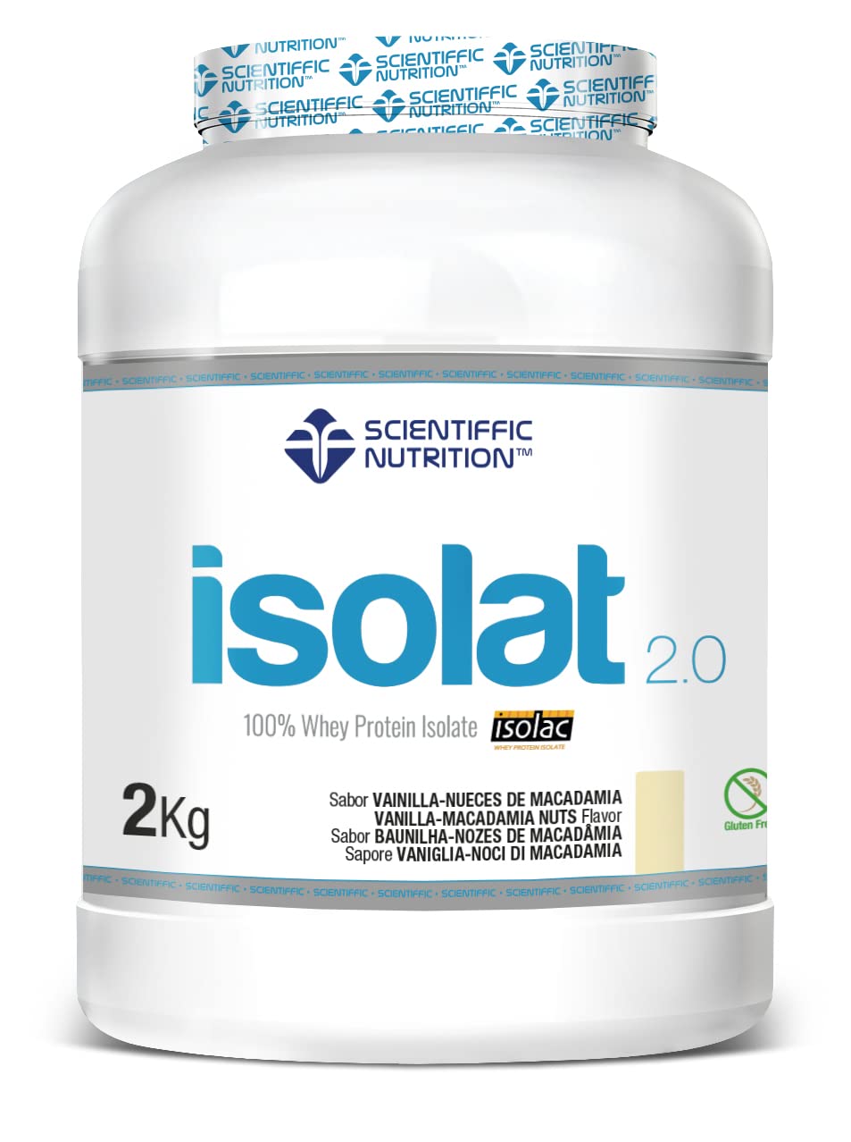 Scientiffic Nutrition - Isolat 2.0, Whey Protein, Suplemento de Proteina Aislada ISO con Lactasa, Proteina de Suero de Leche en Polvo - 2Kg, Chocolate.