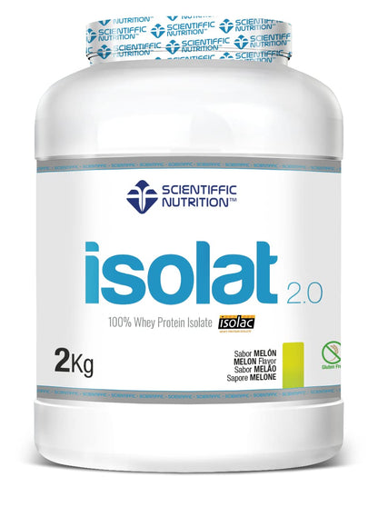 Scientiffic Nutrition - Isolat 2.0, Whey Protein, Suplemento de Proteina Aislada ISO con Lactasa, Proteina de Suero de Leche en Polvo - 2Kg, Chocolate.