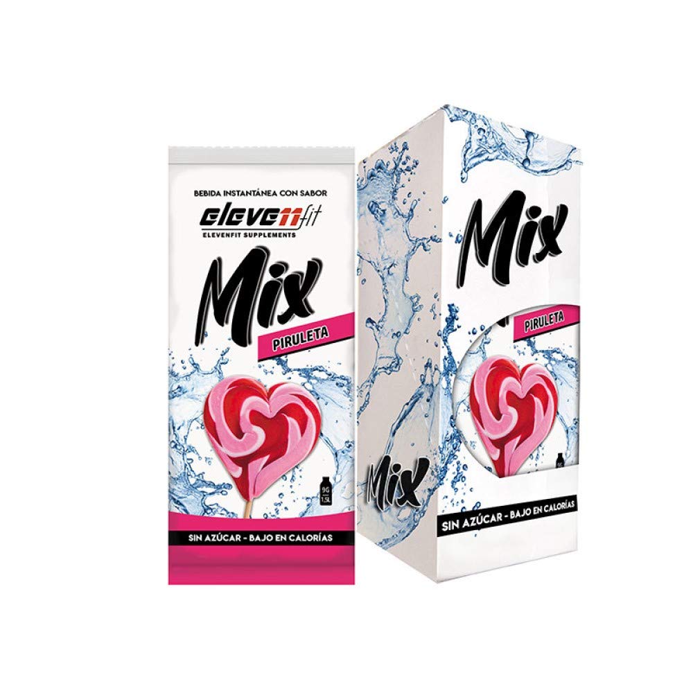 Eleven Fit Instant Watermelon Flavor Mix | Prepare 1.5L of Healthy, Sugar-Free and Low Calorie Drink | Ideal for Mixing with Water and Improving Your Diet | Box of 24 Sachets