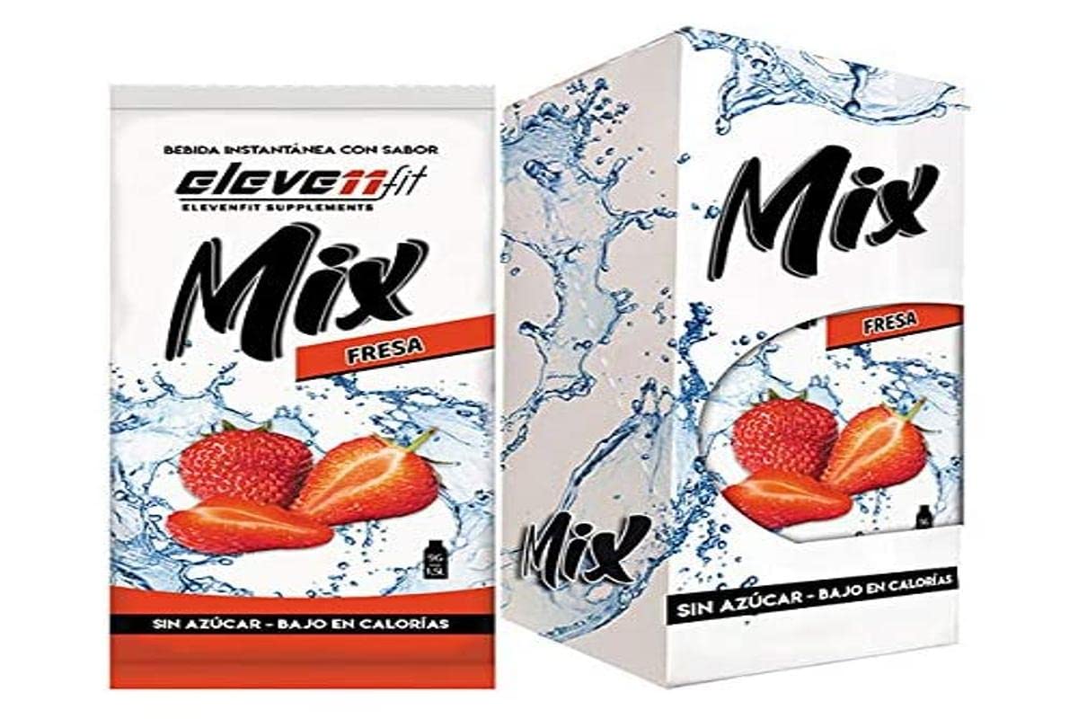 Eleven Fit Instant Watermelon Flavor Mix | Prepare 1.5L of Healthy, Sugar-Free and Low Calorie Drink | Ideal for Mixing with Water and Improving Your Diet | Box of 24 Sachets