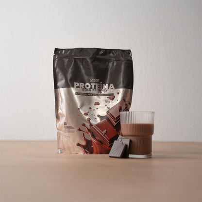 Grow Wellness - Salted Chocolate Isolate Protein | Premium Ingredients | 1 kg Container