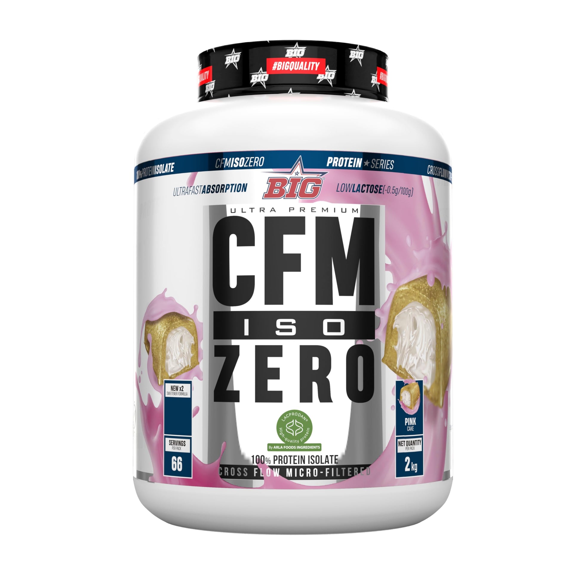 BIG - Proteina Isolada - Proteinas Whey para Masa Muscular - Whey Protein Isolate - Proteína en Polvo Materia Prima Premium Sin Grumos, Baja en Lactosa, Sin Azúcares Añadidos (1kg,Cacaolat)